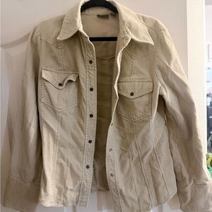 Caslon Beige Corduroy Jean Jacket